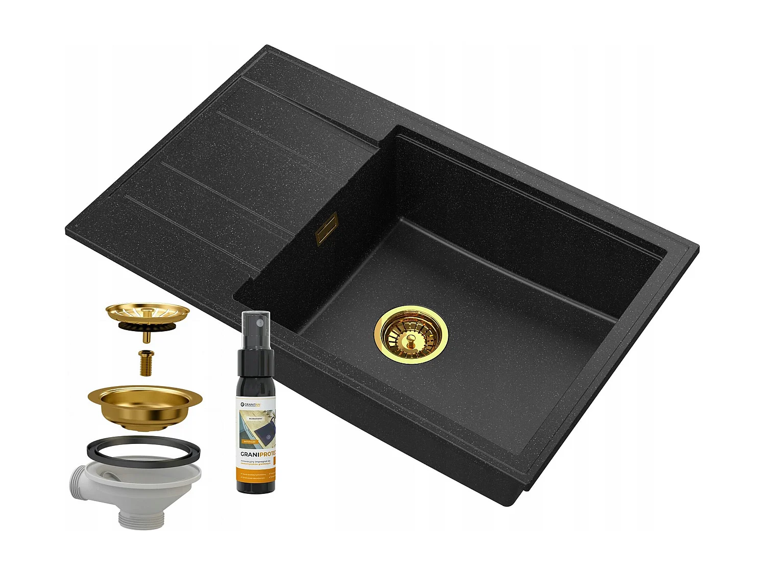 ÉGOUTTOIR D'ÉVIER EN GRANIT LOUIS SIPHON GOLD