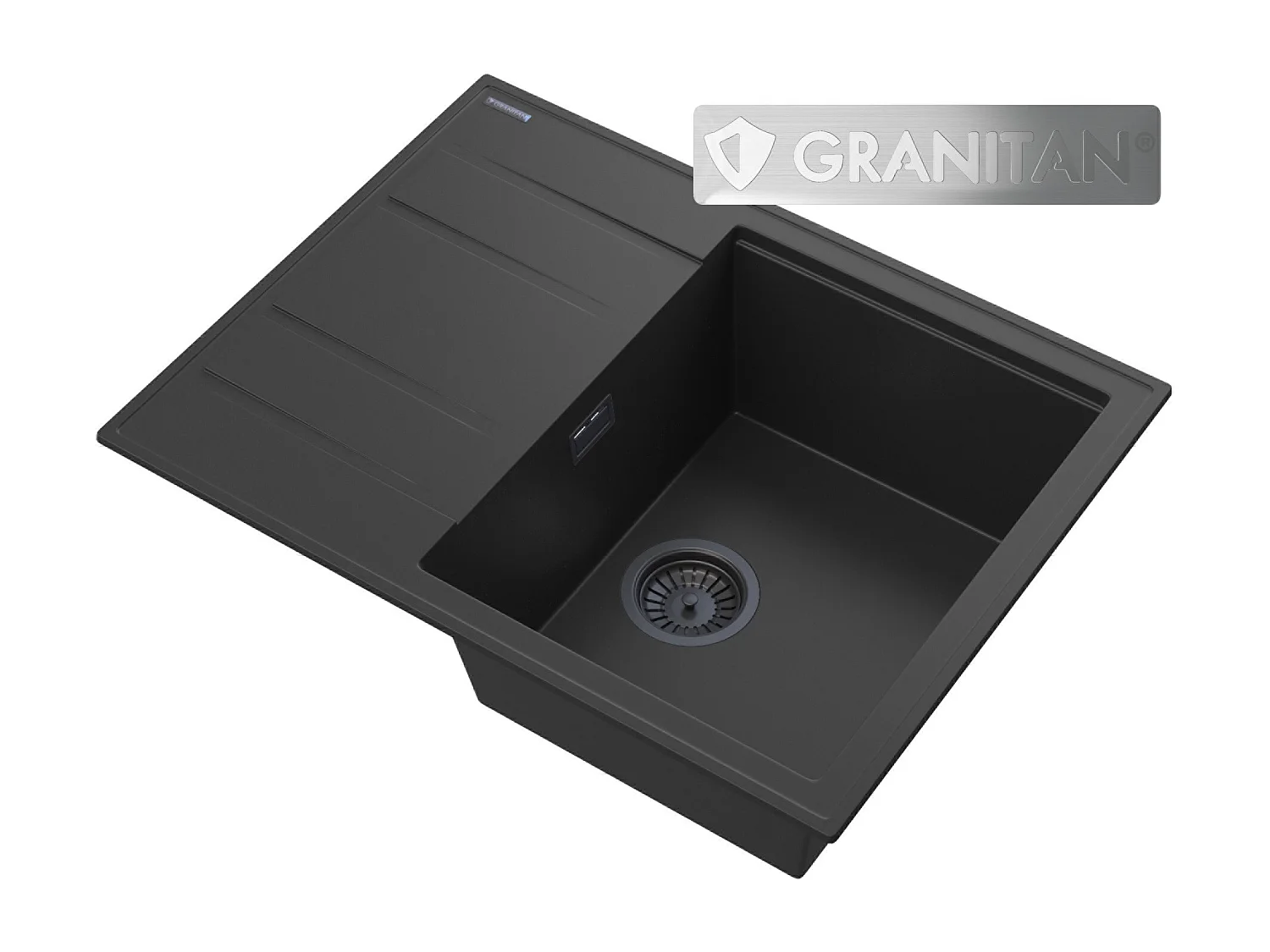 SIPHON POUR ÉVIER EN GRANIT NOIR LUGO