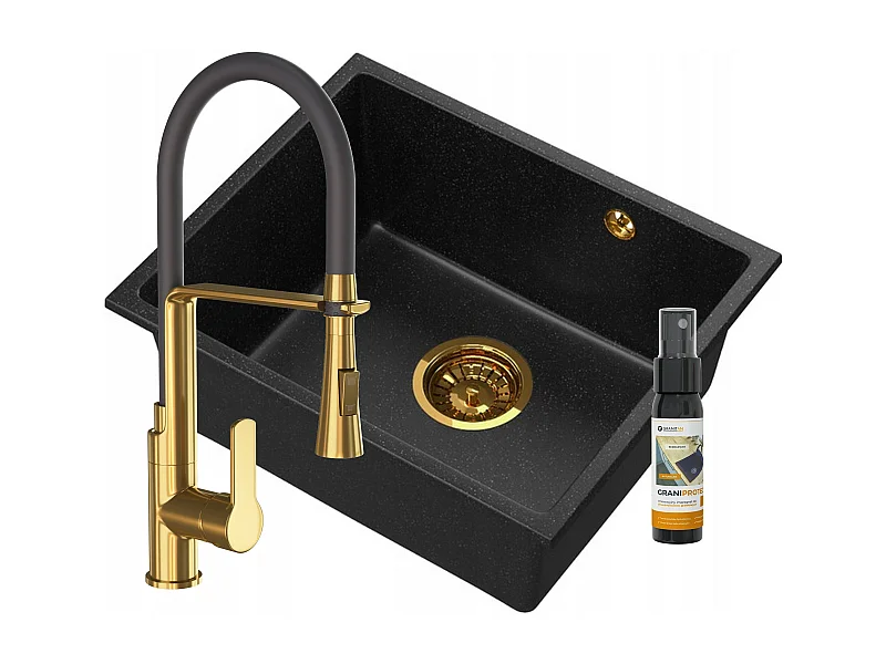 MANADO GRANITE ÉVIER SOUS PLAN GOLD + TAP VEGAS