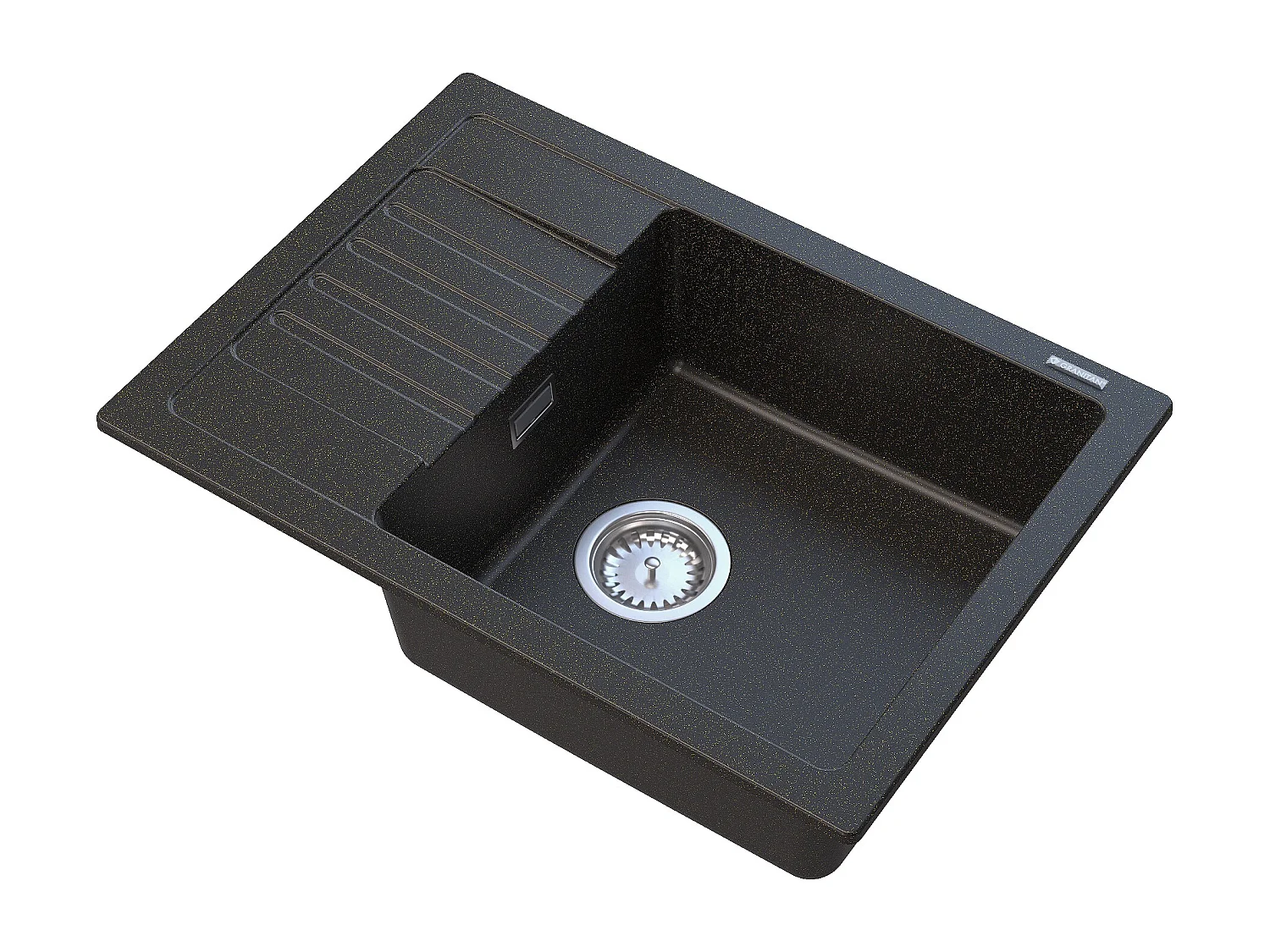 GOLDEN ARGOS ÉVIER GRANIT + SIPHON CARRÉ CHROMÉ