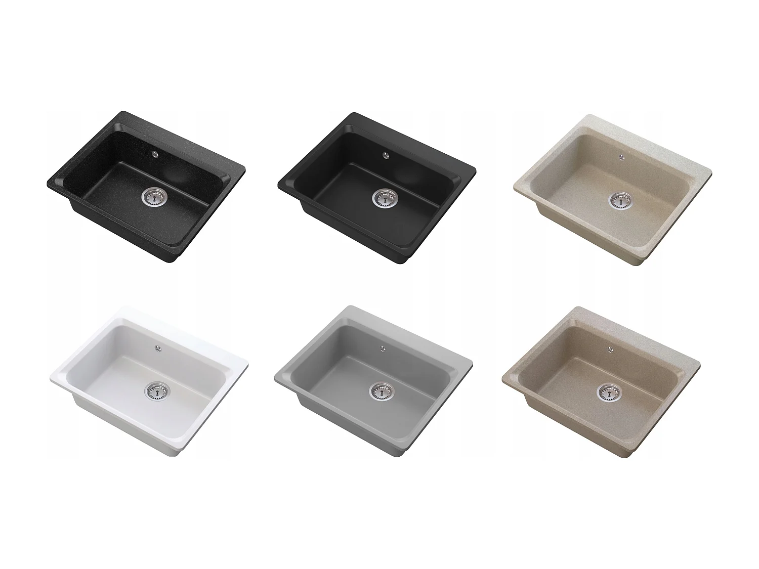 ÉVIER EN GRANIT ZANTE IMPRÉGNÉ 1 COMPARTIMENT SIPHON CLICK