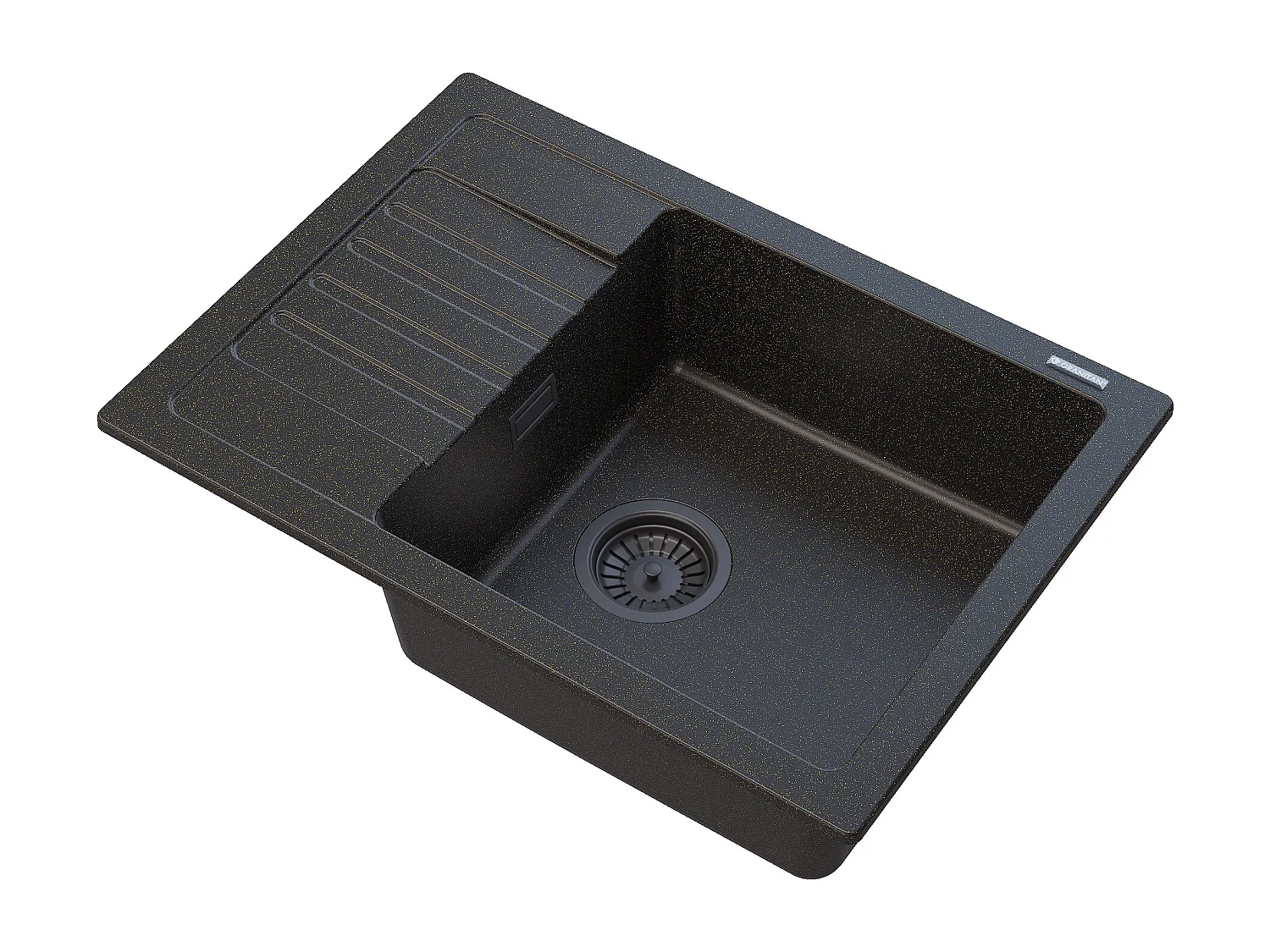 GOLDEN ARGOS GRANIT ÉVIER + SIPHON SQUARE BLACK