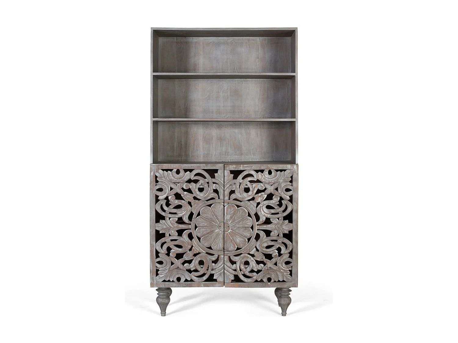 Libreria in legno massello di mango 180 cm