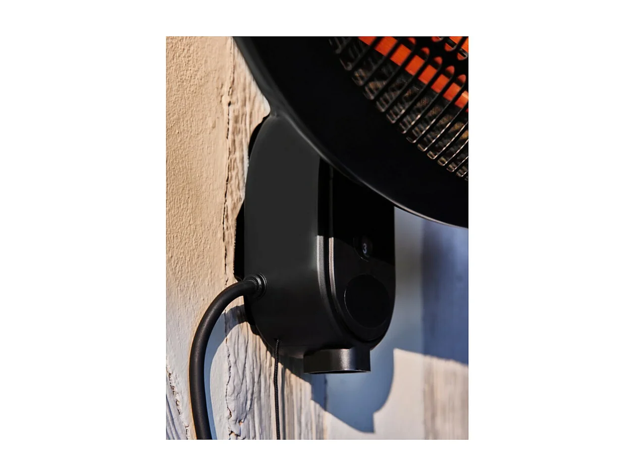 Chauffage electrique FAVEX Fano - 2000 W - A fixer - 3 positions de chauffe - L 50 x P 16 x H 36 cm - Noir