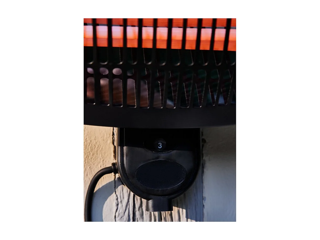 Chauffage electrique FAVEX Fano - 2000 W - A fixer - 3 positions de chauffe - L 50 x P 16 x H 36 cm - Noir