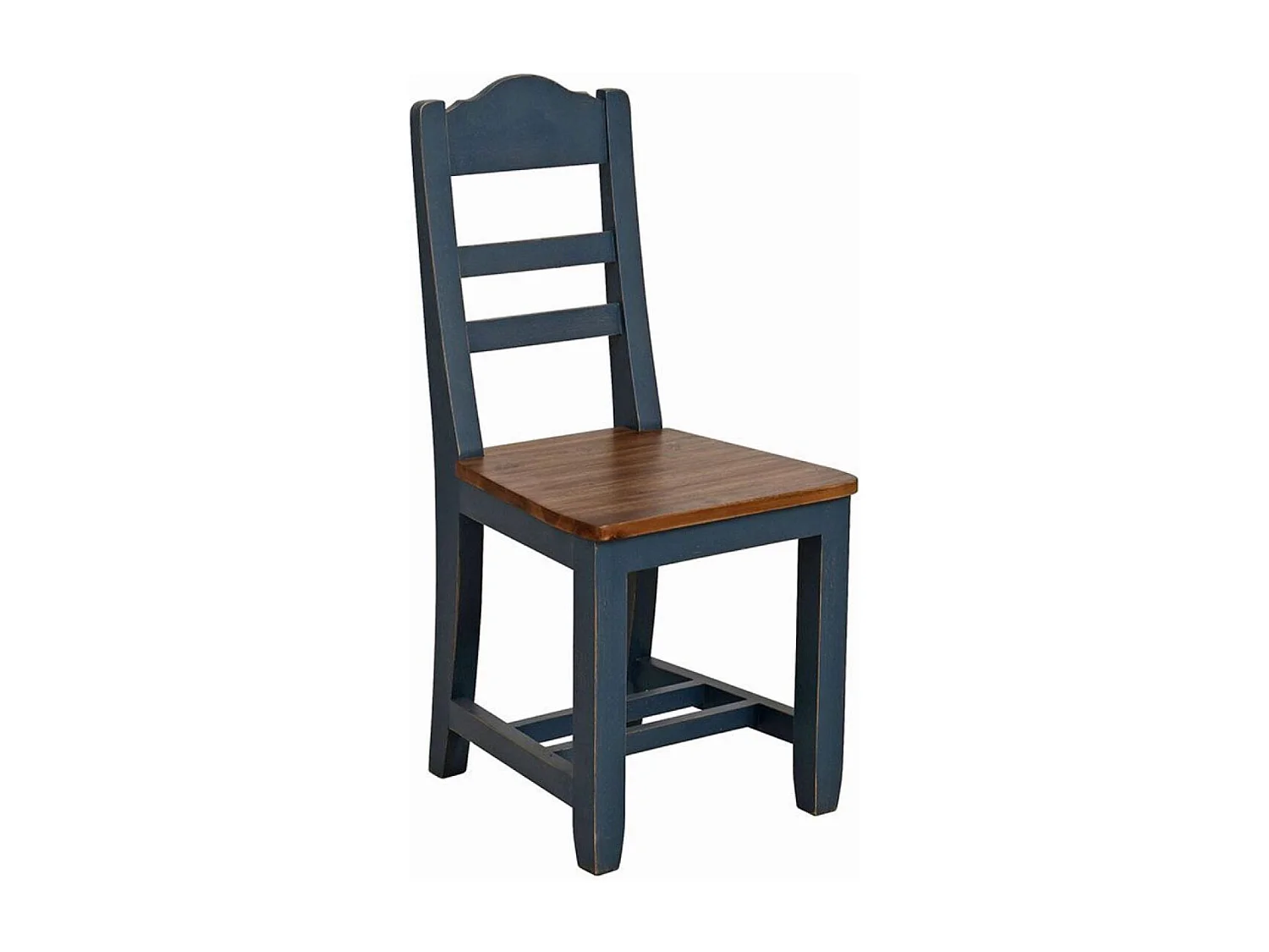 Lot de 2 chaises campagne Bois Bleu - Brocante Interior's