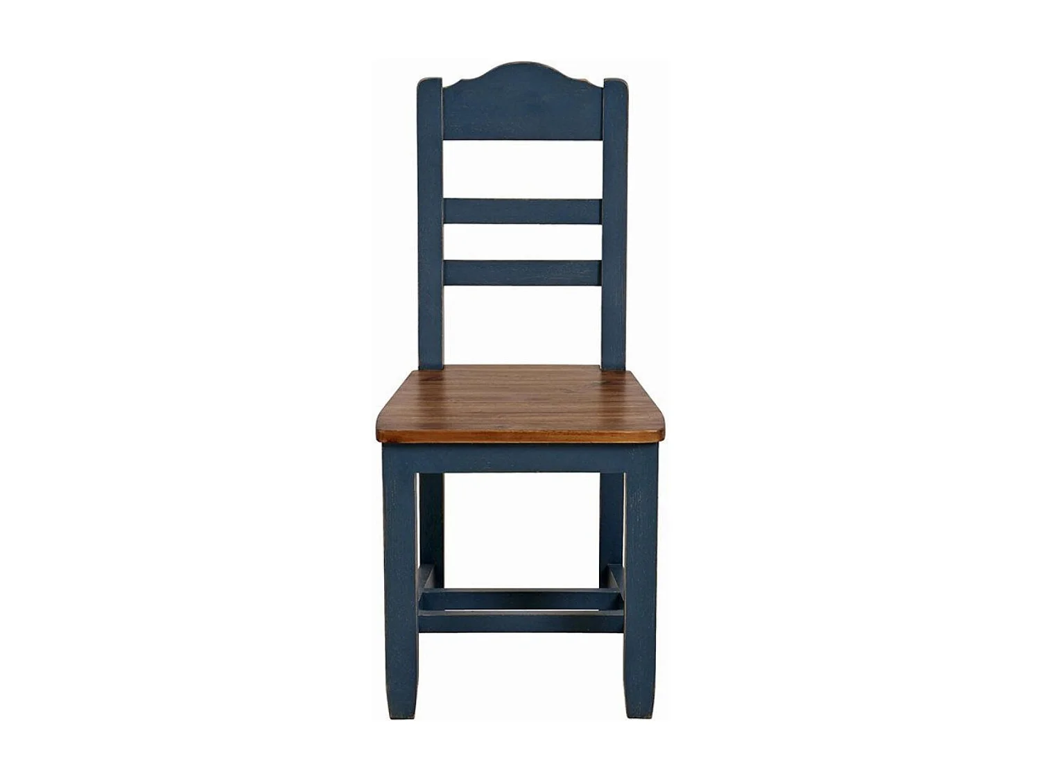 Lot de 2 chaises campagne Bois Bleu - Brocante Interior's