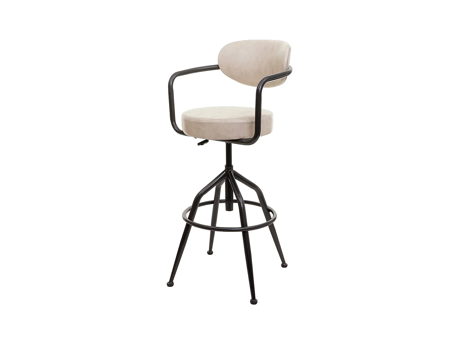Tabouret de bar chaise beige 48 x 46 x 61 cm 04_0008584