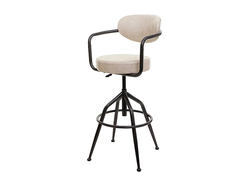 Tabouret de bar chaise beige 48 x 46 x 61 cm 04_0008584