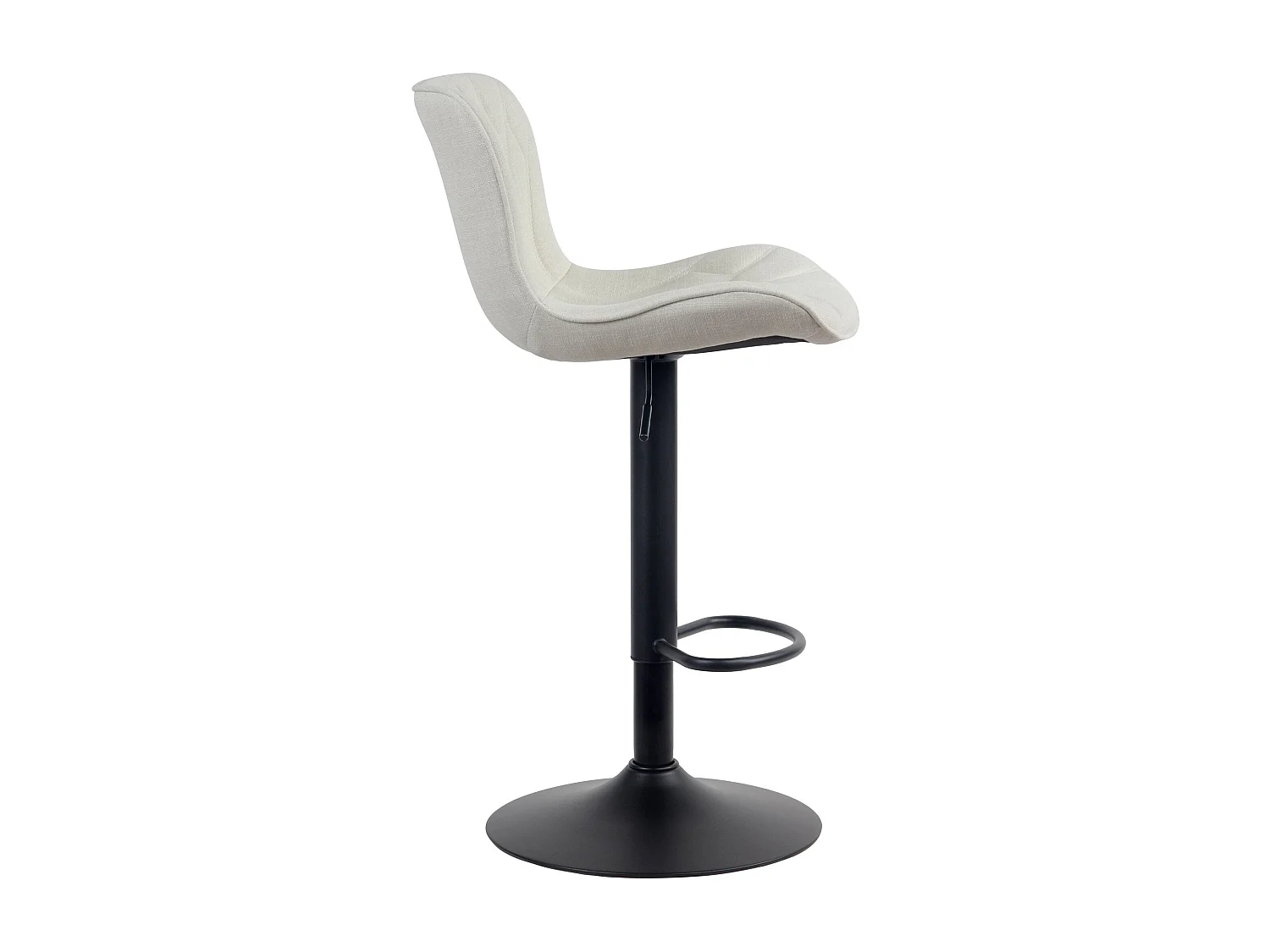 Tabouret de bar chaise métal crème 48 x 54 x 83 cm 10_0005176