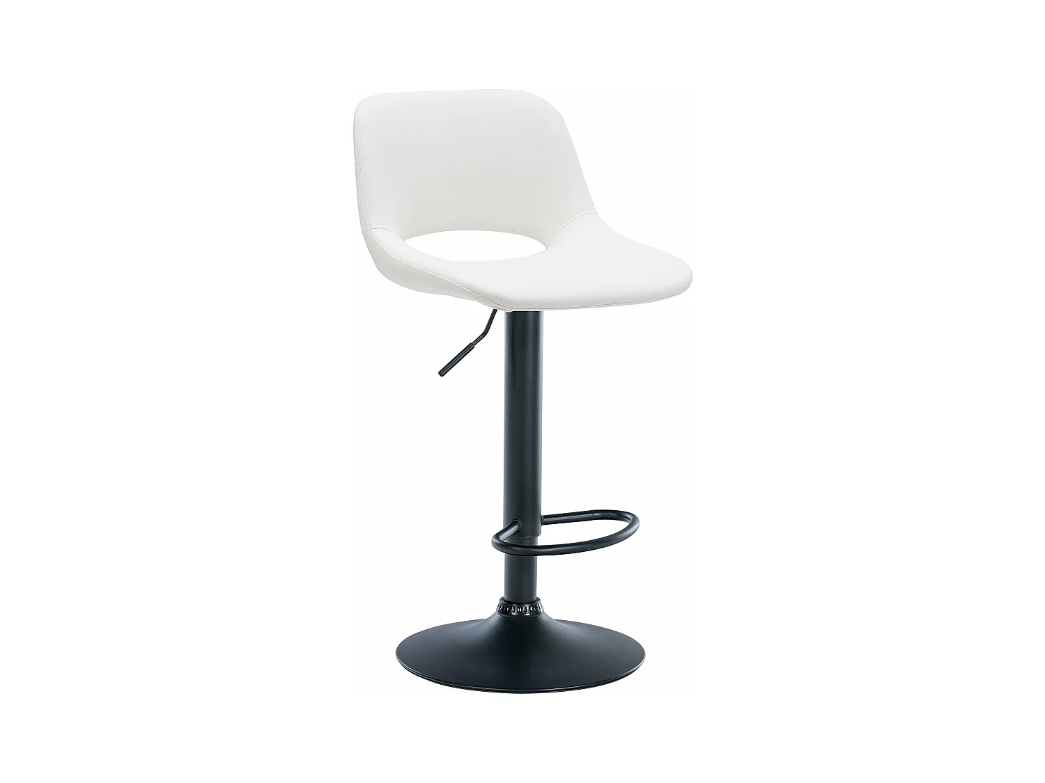 Tabouret de bar chaise métal blanche 42 x 46 x 86 cm 10_0004582