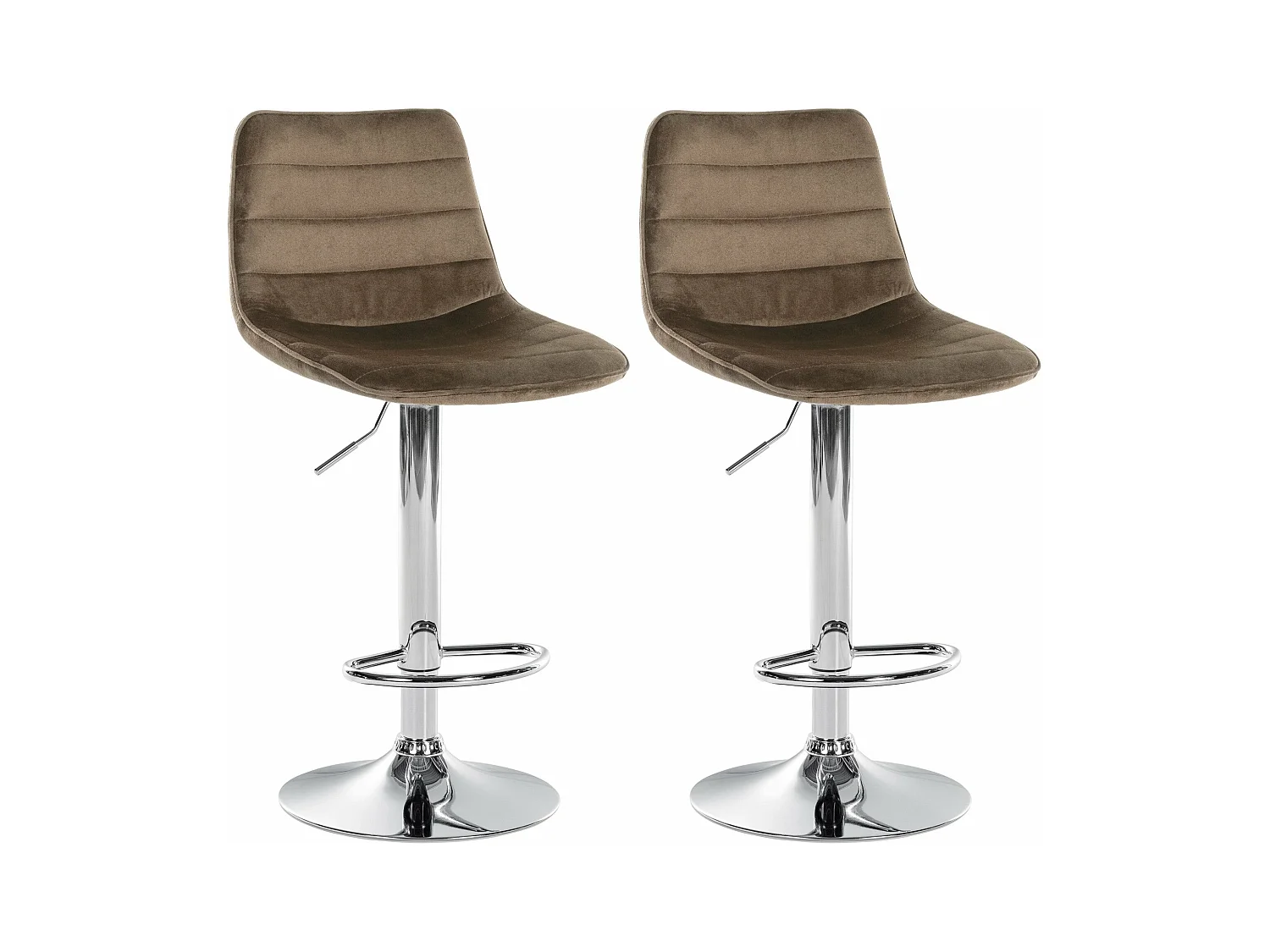 Lot de 2 tabourets métal marron 45 x 46 x 89 cm 10_0004297