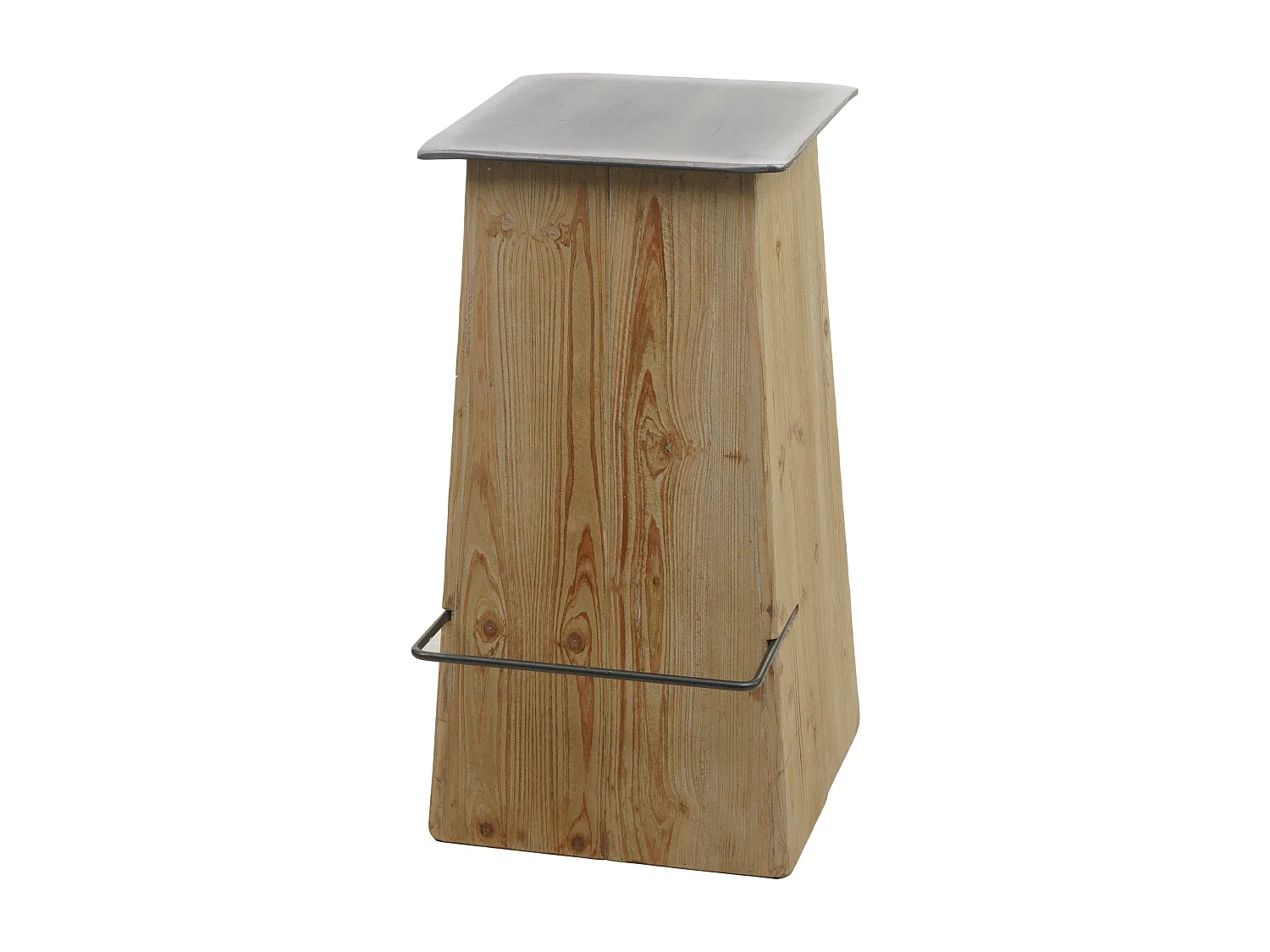Tabouret de bar avec effet bois marron 49 x 44 x 81 cm 04_0008585