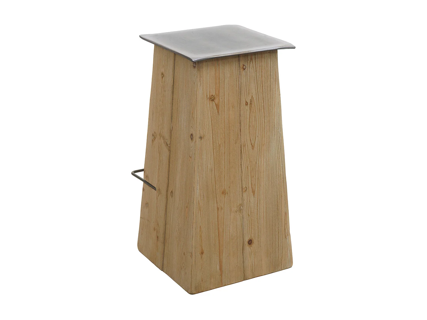 Tabouret de bar avec effet bois marron 49 x 44 x 81 cm 04_0008585