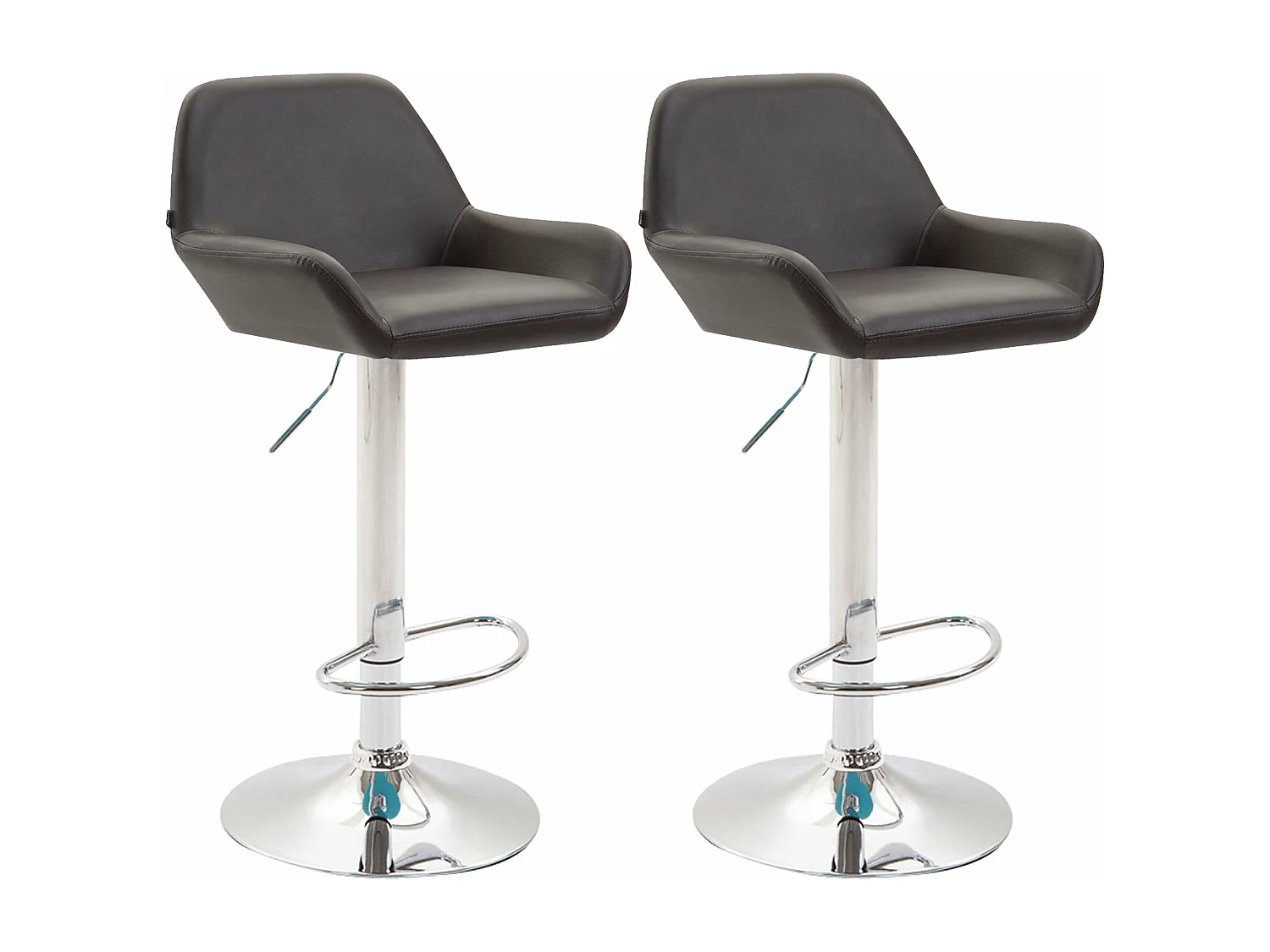 Lot de 2 tabourets métal marron 51 x 52 x 89 cm 10_0004020