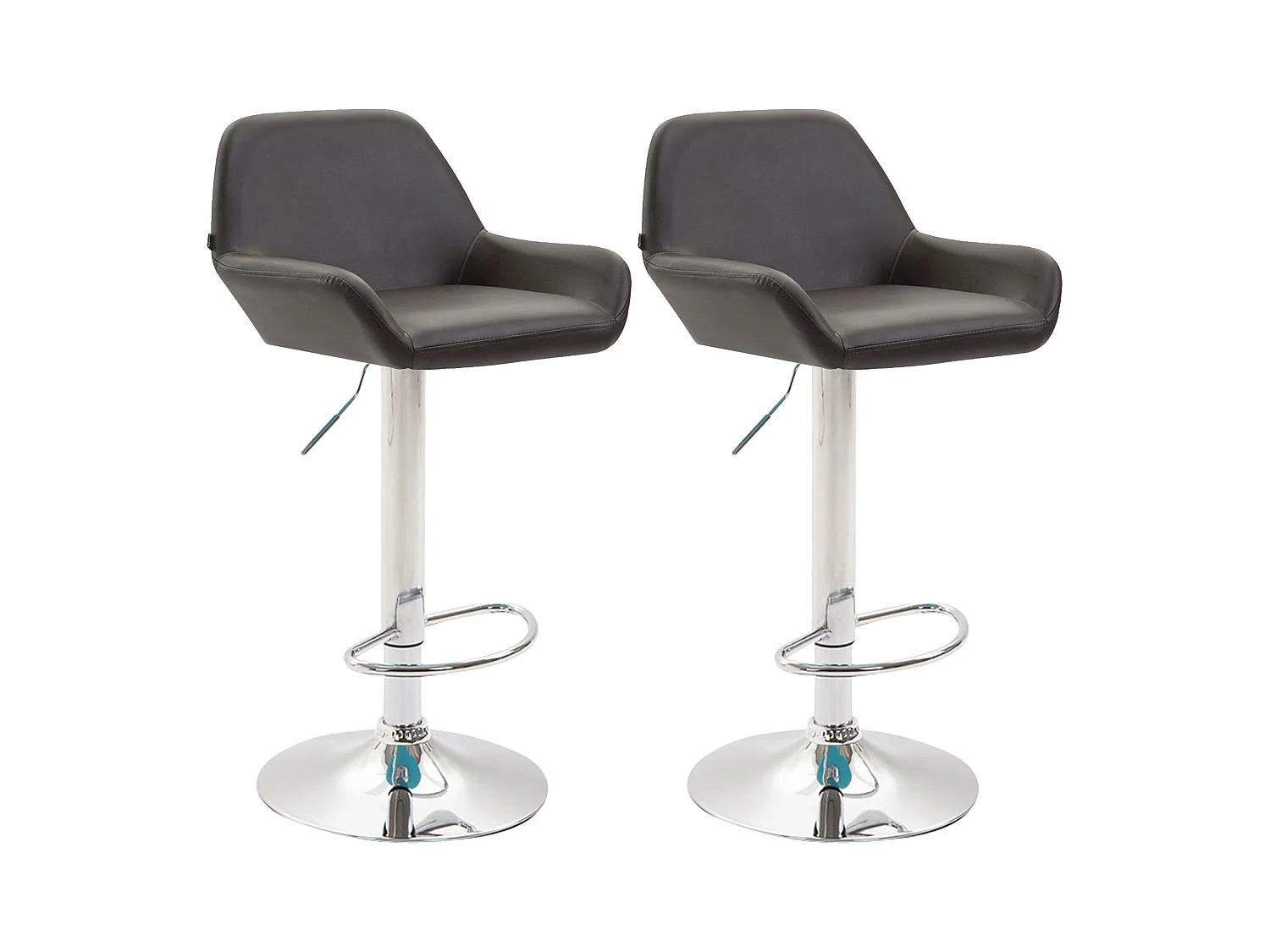 Lot de 2 tabourets métal marron 51 x 52 x 89 cm 10_0004020