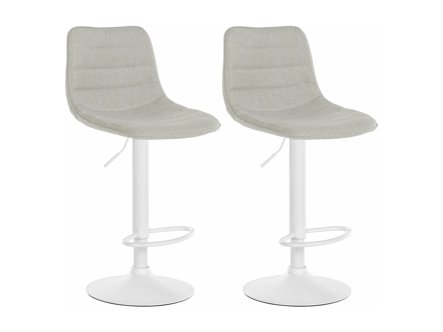 Lot de 2 tabourets métal blanche 45 x 46 x 89 cm 10_0004317