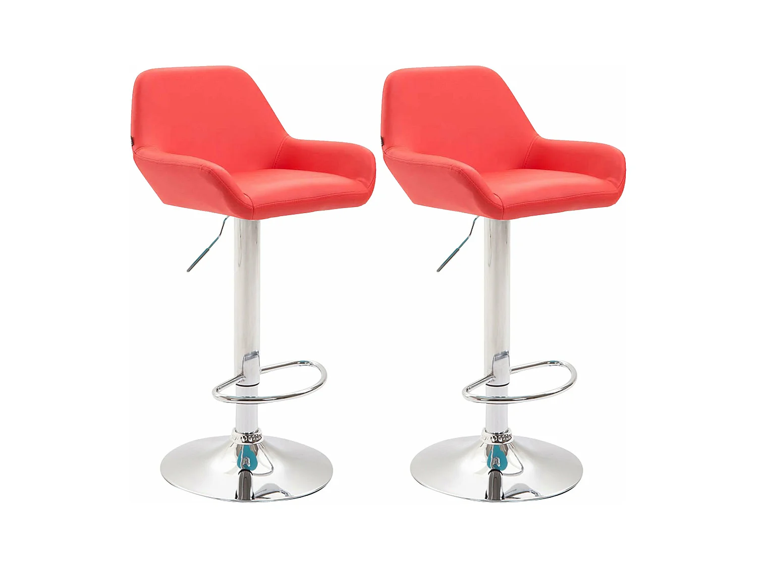 Lot de 2 tabourets métal argentée 51 x 52 x 89 cm 10_0004023
