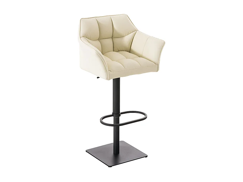 Tabouret de bar chaise métal blanche 64 x 45 x 88 cm 10_0004675