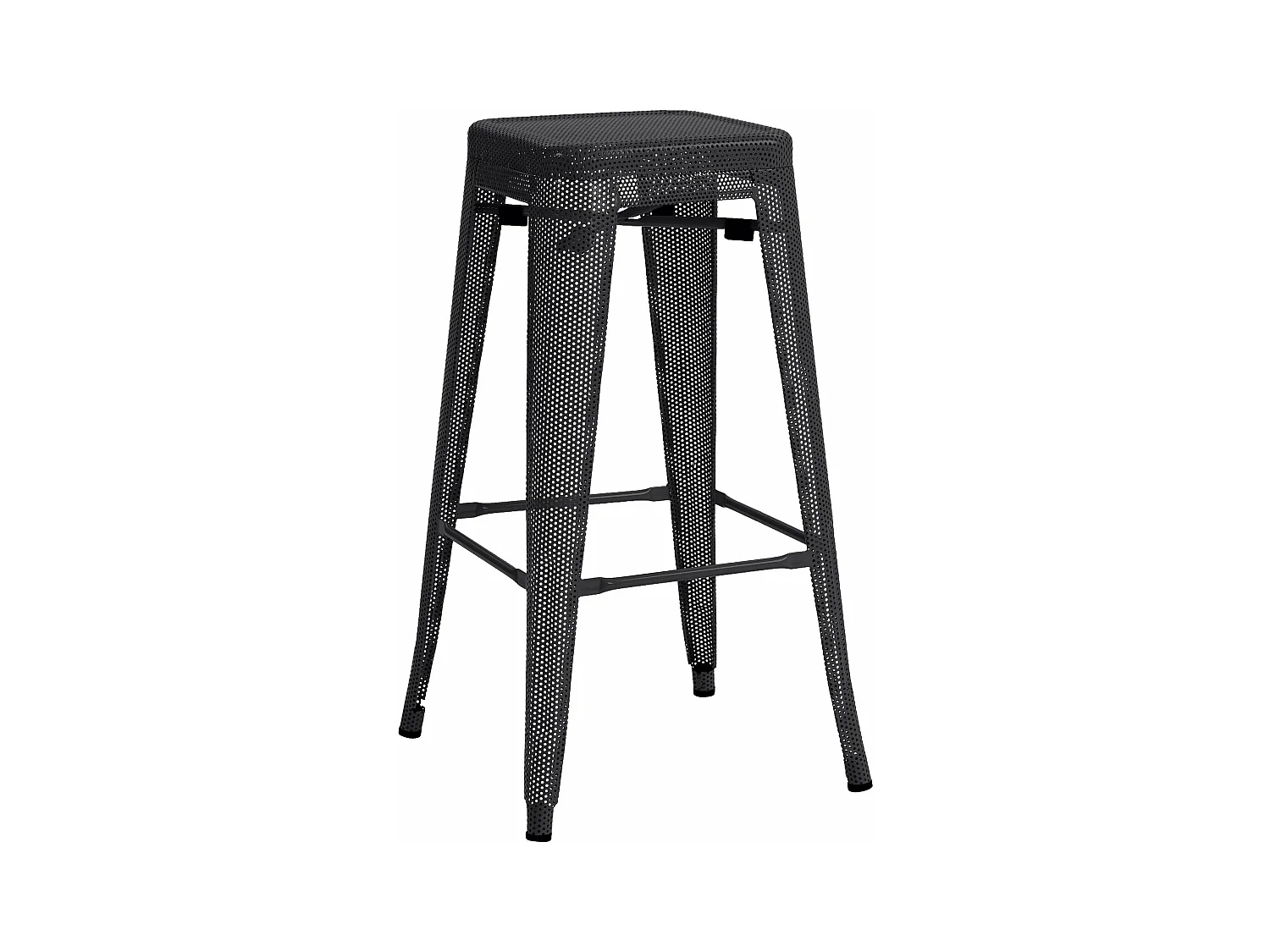 Tabouret de bar avec métal argentée 43 x 43 x 77 cm 10_0004867