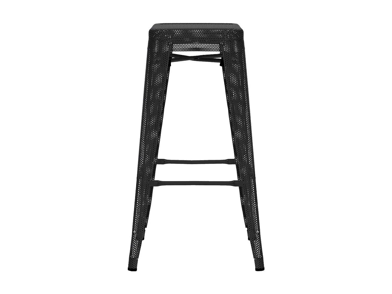 Tabouret de bar avec métal argentée 43 x 43 x 77 cm 10_0004867