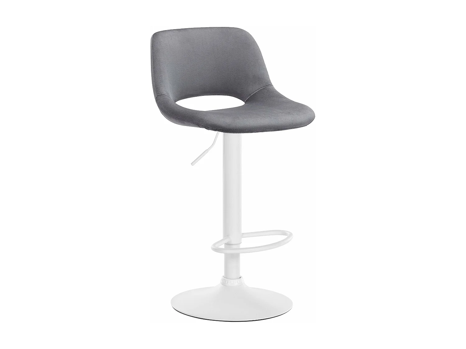 Tabouret de bar chaise métal blanche 42 x 46 x 86 cm 10_0004609