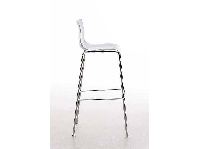 Tabouret de bar avec métal blanche 43 x 48 x 100 cm 10_0004938