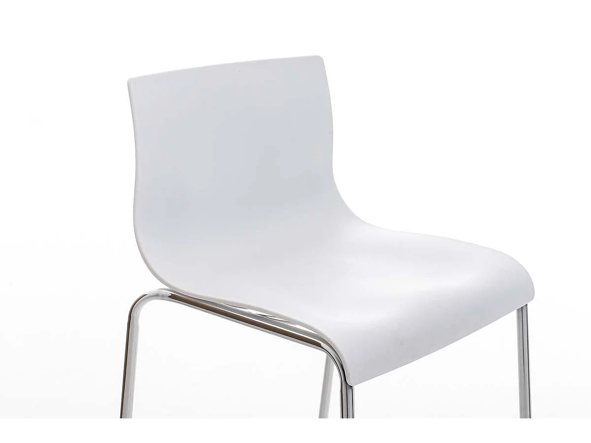 Tabouret de bar avec métal blanche 43 x 48 x 100 cm 10_0004938