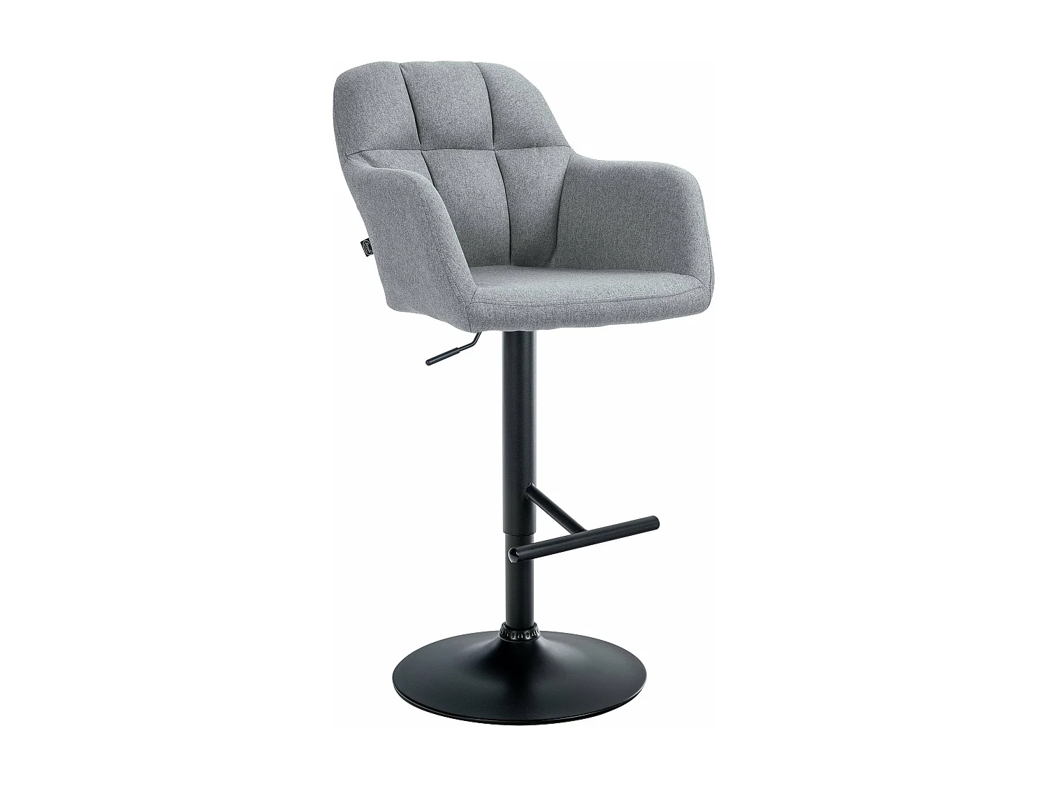 Tabouret de bar chaise métal grise 57 x 59 x 97 cm 10_0005280