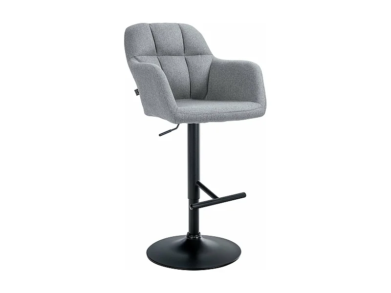 Tabouret de bar chaise métal grise 57 x 59 x 97 cm 10_0005280