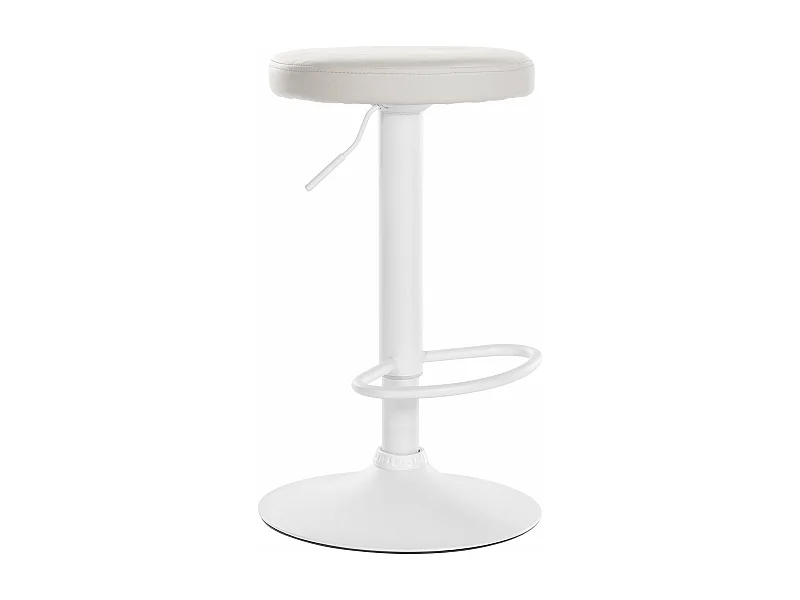 Tabouret de bar x1 métal blanche 38.5 x 38.5 x 60 cm 10_0005346