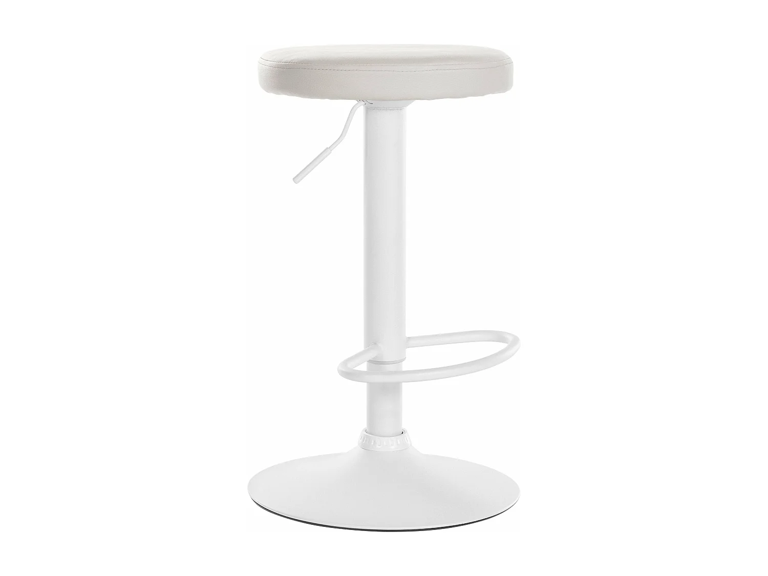 Tabouret de bar x1 métal blanche 38.5 x 38.5 x 60 cm 10_0005346