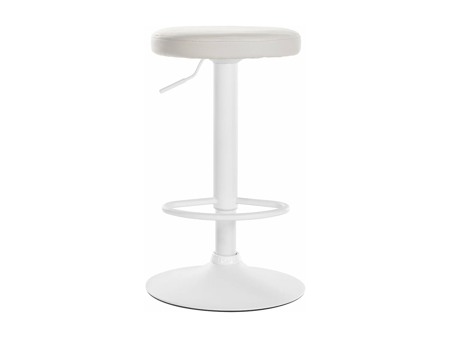 Tabouret de bar x1 métal blanche 38.5 x 38.5 x 60 cm 10_0005346