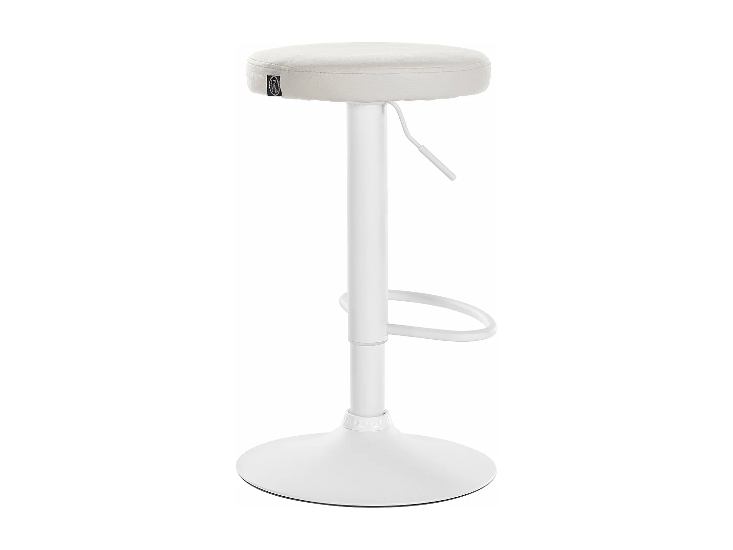 Tabouret de bar x1 métal blanche 38.5 x 38.5 x 60 cm 10_0005346