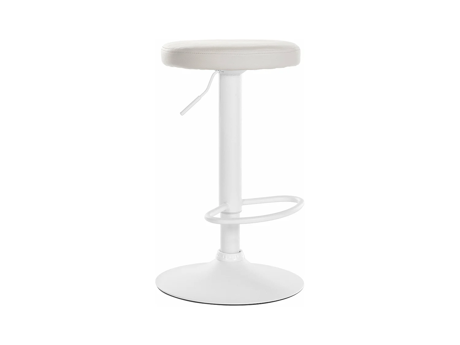 Tabouret de bar x1 métal blanche 38.5 x 38.5 x 60 cm 10_0005346