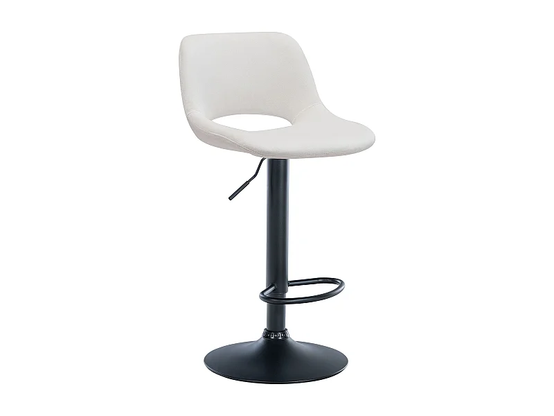 Tabouret de bar chaise métal crème 42 x 46 x 86 cm 10_0004597