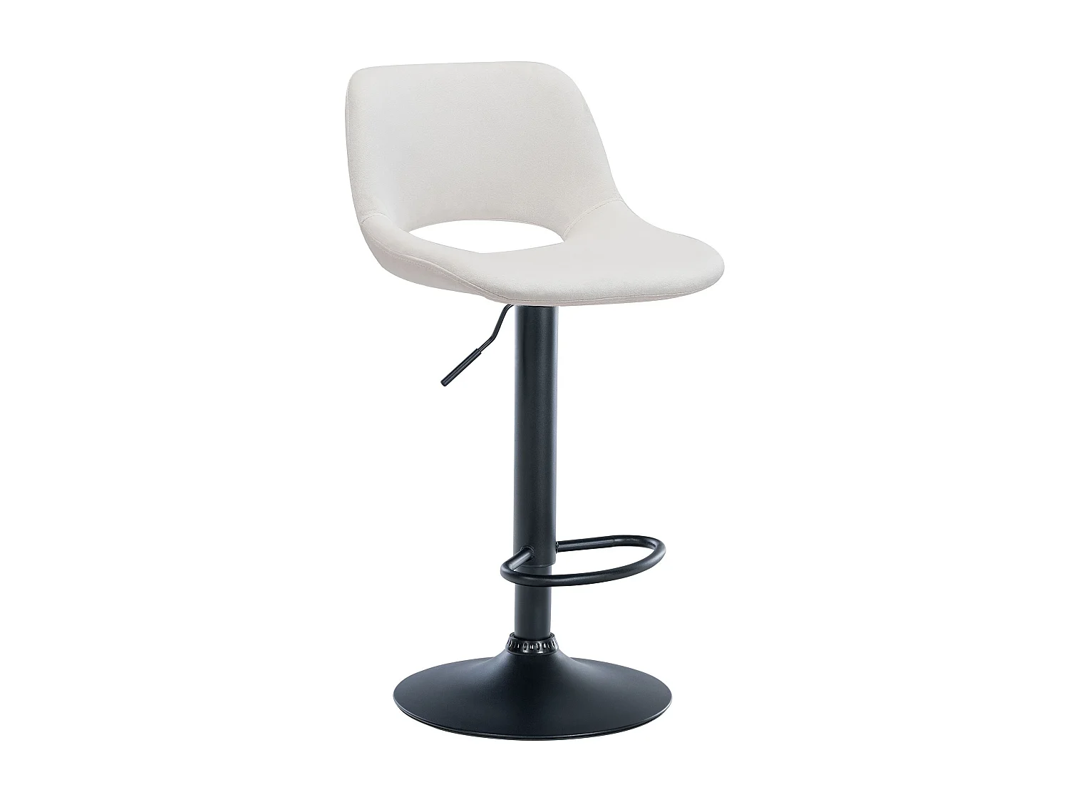 Tabouret de bar chaise métal crème 42 x 46 x 86 cm 10_0004597