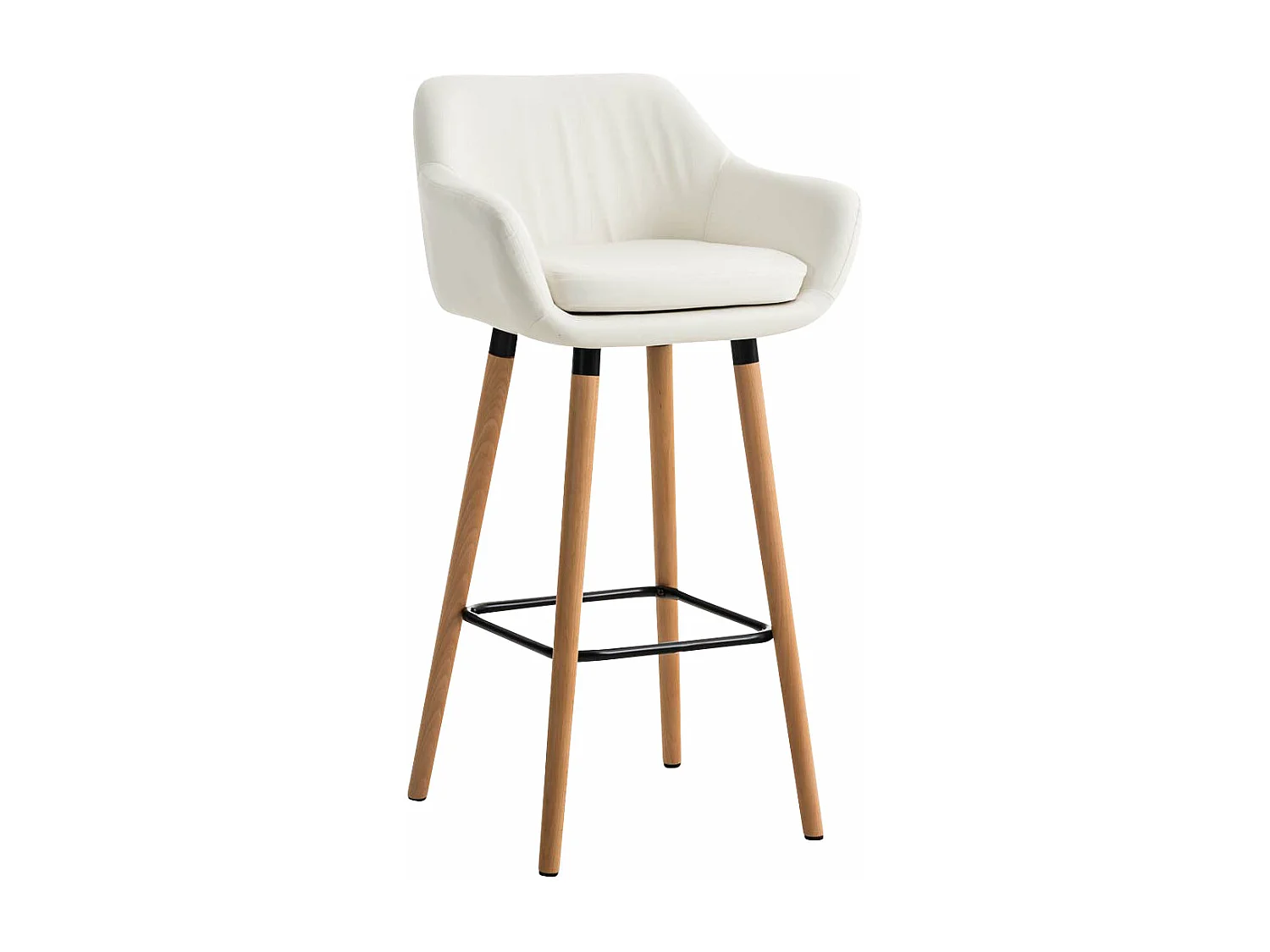 Tabouret de bar lounge métal blanche 55 x 46 x 99 cm 10_0004909