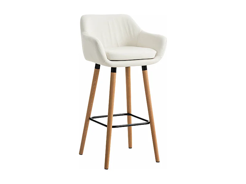 Tabouret de bar lounge métal blanche 55 x 46 x 99 cm 10_0004909