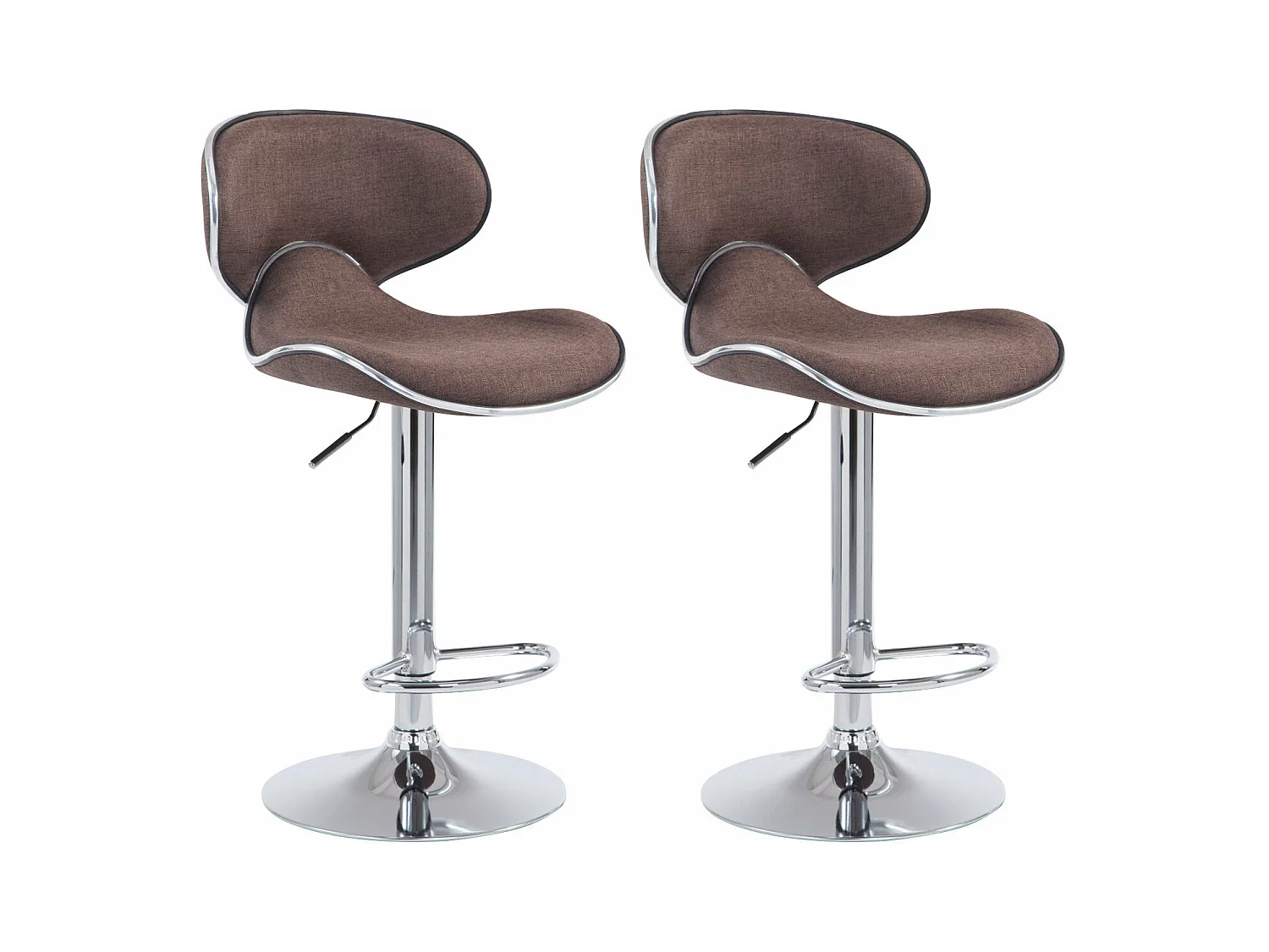 Lot de 2 tabourets métal marron 46 x 49 x 88 cm 10_0004266