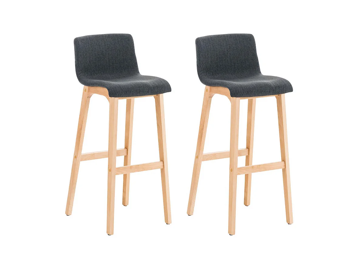 Lot de 2 tabourets bois marron 41 x 46 x 101 cm 10_0004212