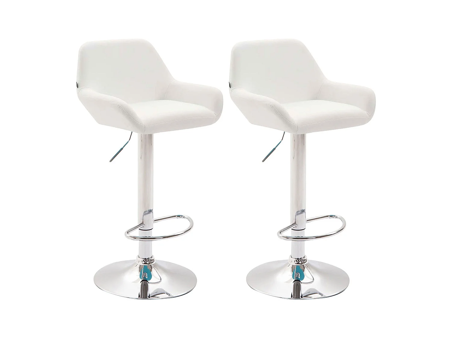 Lot de 2 tabourets métal blanche 51 x 52 x 89 cm 10_0004025