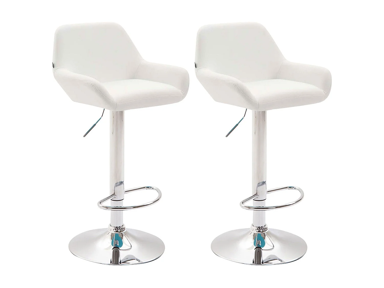 Lot de 2 tabourets métal blanche 51 x 52 x 89 cm 10_0004025