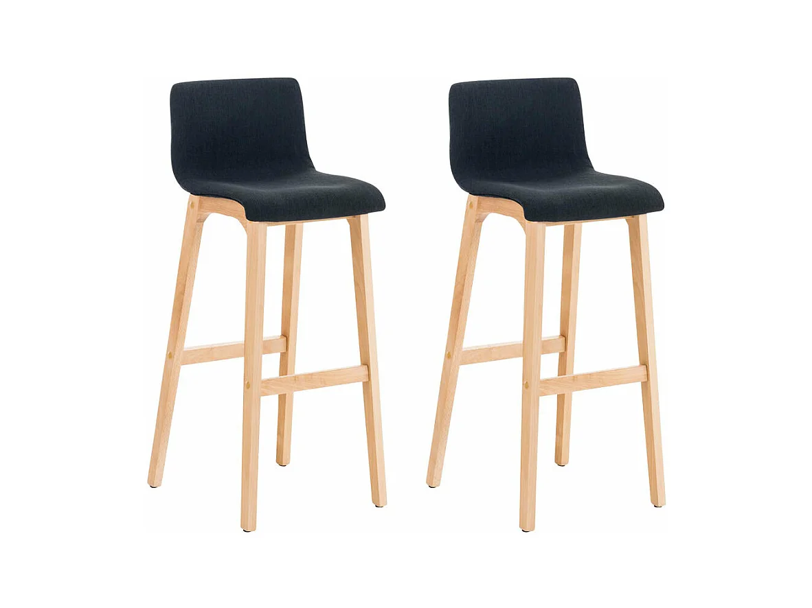 Lot de 2 tabourets bois marron 41 x 46 x 101 cm 10_0004214