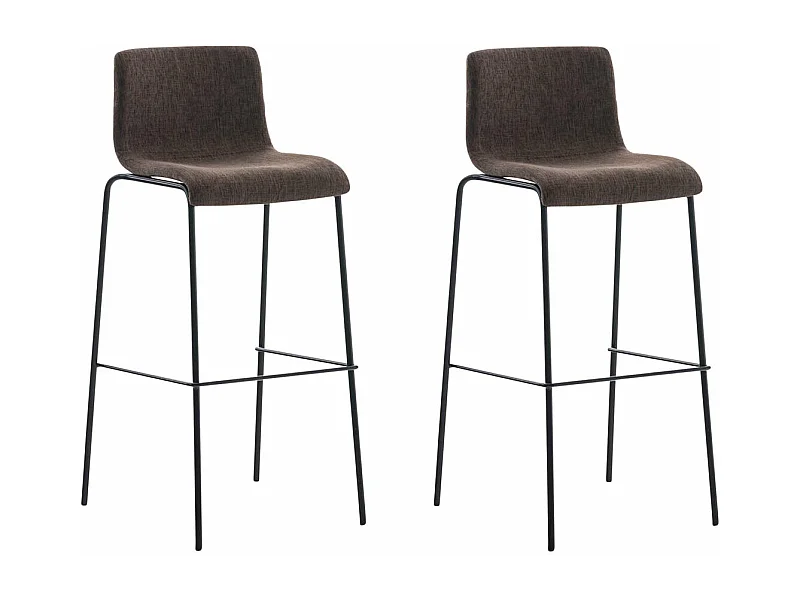 Lot de 2 tabourets métal marron 43 x 48 x 100 cm 10_0004198