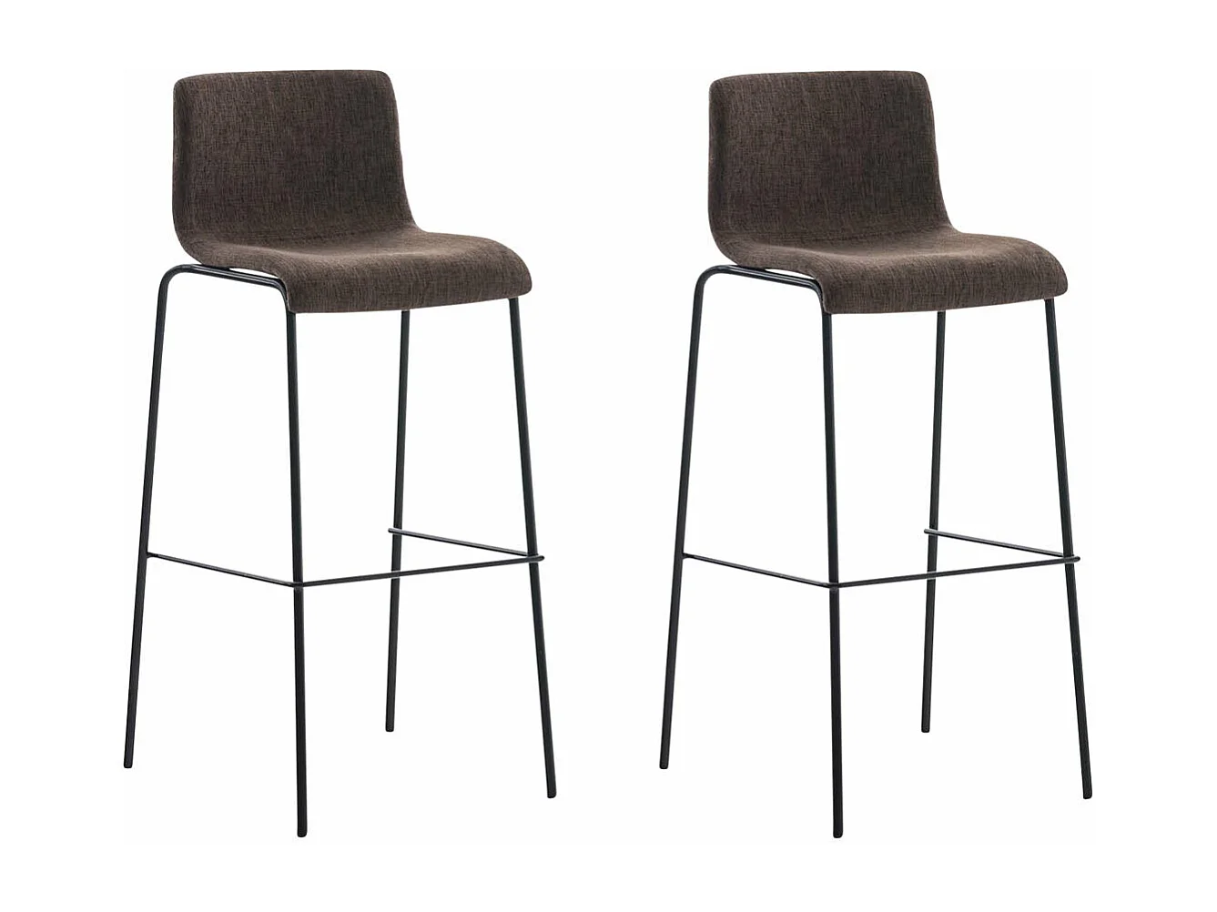 Lot de 2 tabourets métal marron 43 x 48 x 100 cm 10_0004198