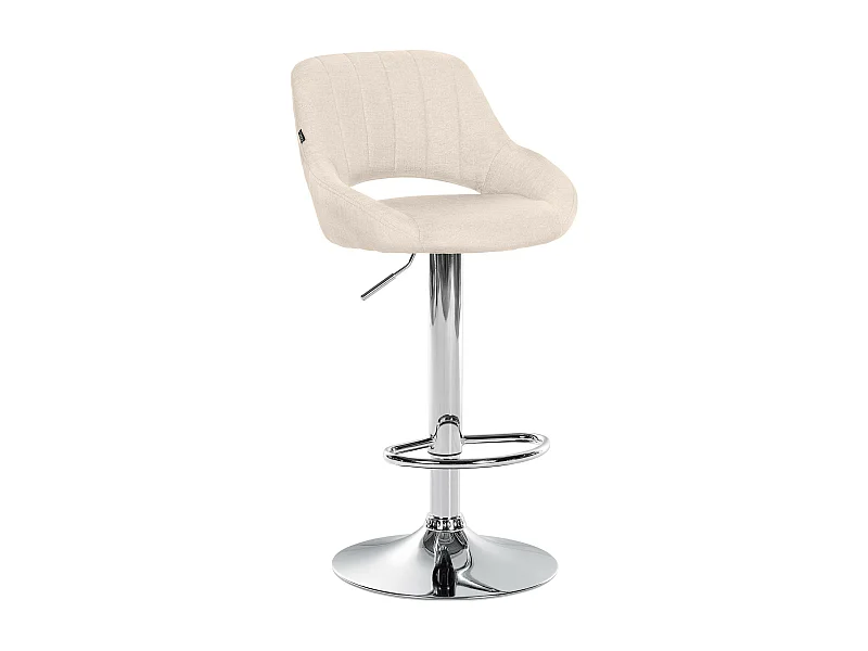 Tabouret de bar x1 métal crème 46.5 x 48 x 85 cm 10_0005218