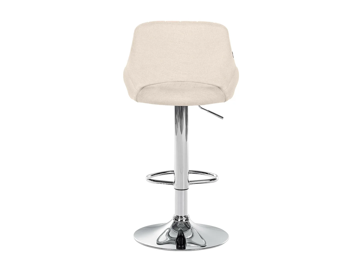 Tabouret de bar x1 métal crème 46.5 x 48 x 85 cm 10_0005218