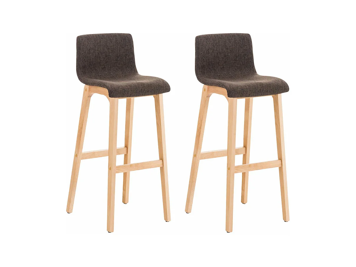 Lot de 2 tabourets bois marron 41 x 46 x 101 cm 10_0004210