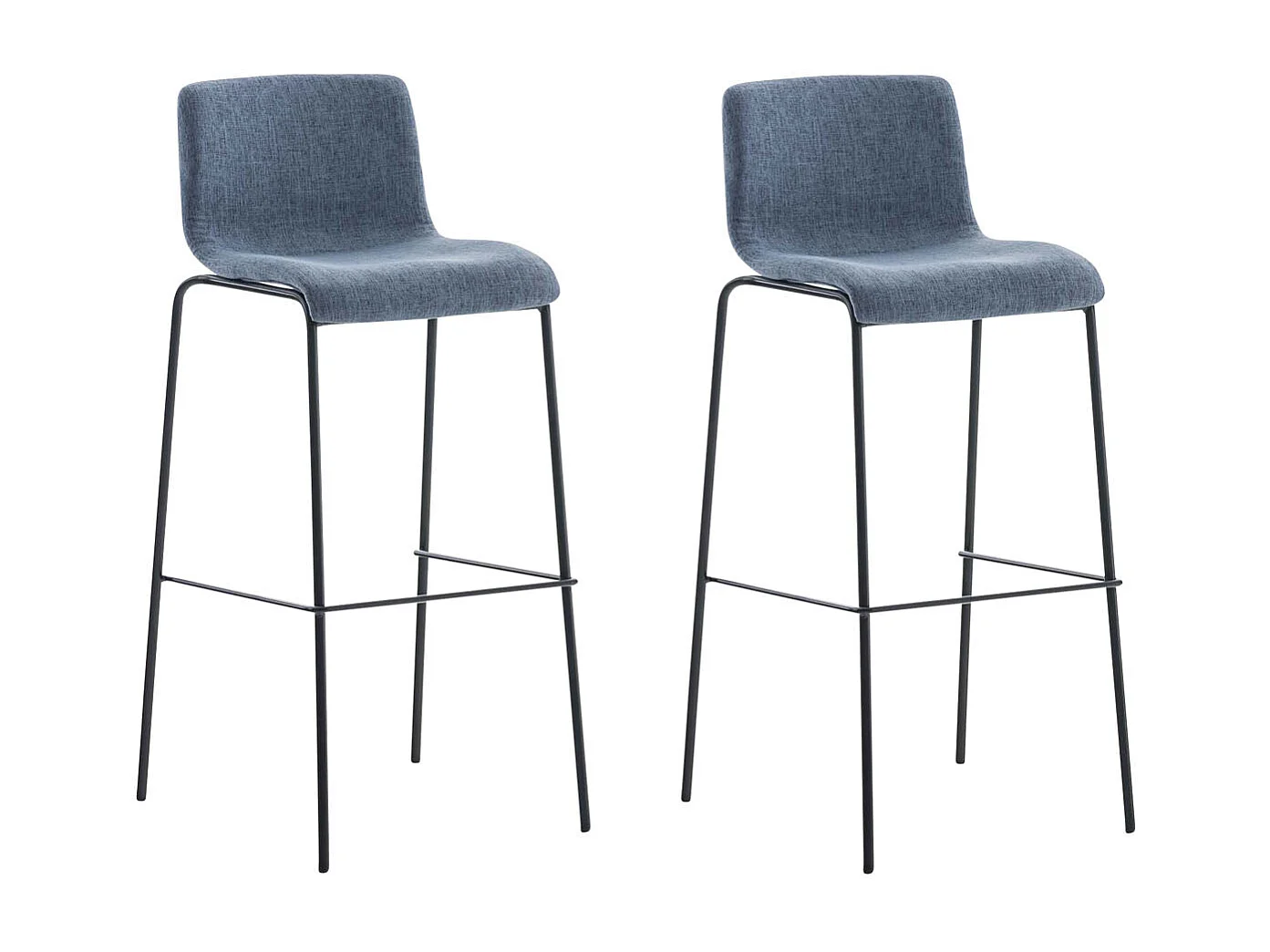 Lot de 2 tabourets métal bleue 43 x 48 x 100 cm 10_0004197